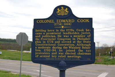 Colonel Edward Cook Marker image. Click for full size.