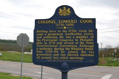 Colonel Edward Cook Marker. Click for full size. Colonel Edward Cook Marker image. Click for full size.