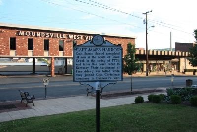 Moundsville / Capt. James Harrod Marker. Click for full size. Moundsville / Capt. James Harrod Marker image. Click for full size.