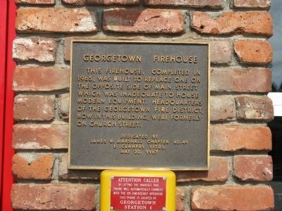 Georgetown Firehouse Marker image. Click for full size.