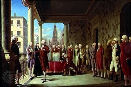 George Washingtons Inauguration, 1789. Click for full size. George Washingtons Inauguration, 1789 image. Click for full size.