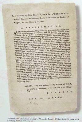 Dunmore’s Proclamation image. Click for full size.