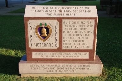 Recipients of the Purple Heart Marker image. Click for full size.