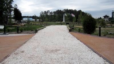 Crushed oyster shells cover the causeway. image. Click for full size.