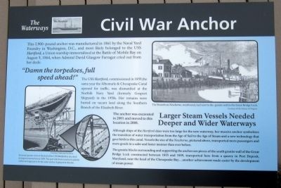 Civil War Anchor Marker. Click for full size. Civil War Anchor Marker image. Click for full size.