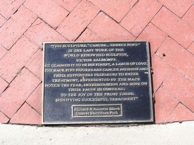 Plaque for the Sculpture in the park image. Click for full size.
