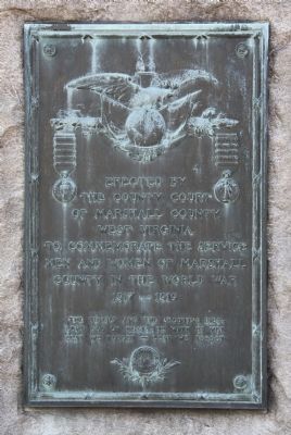 Marshall County Commemorates Service Men and Women Marker. Click for full size. Marshall County Commemorates Service Men and Women Marker image. Click for full size.