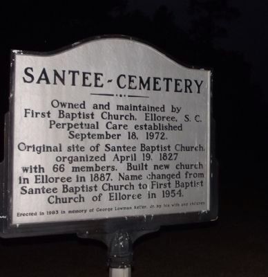 Santee~Cemetery Marker. Click for full size. Santee~Cemetery Marker image. Click for full size.