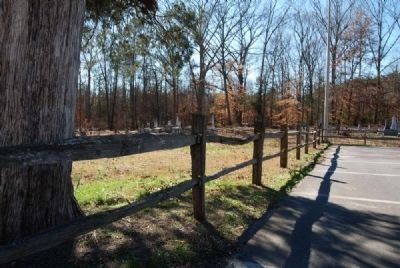 Split-rail Fence Separating Church and Cemetery image. Click for full size.