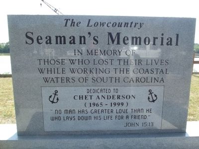 The Lowcountry Seaman’s Memorial Marker image. Click for full size.