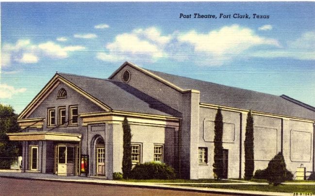 Fort Clark Post Theater Colorized Picture Postcard from the 1930s image. Click for full size.
