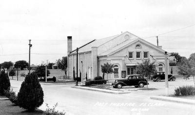 Historic view of the Fort Clark Post Theater image. Click for full size.