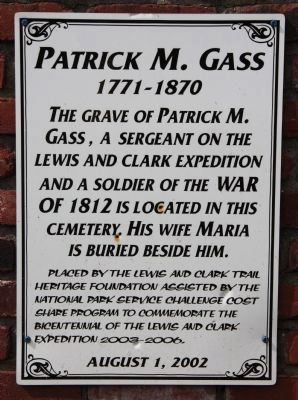 Patrick M. Gass Marker. Click for full size. Patrick M. Gass Marker image. Click for full size.