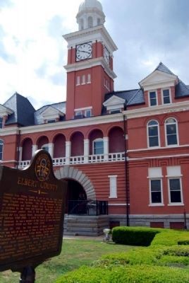 Elbert County Marker and Courthouse. Click for full size. Elbert County Marker and Courthouse image. Click for full size.