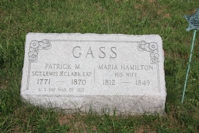 Patrick Gass Gravestone image. Click for full size.