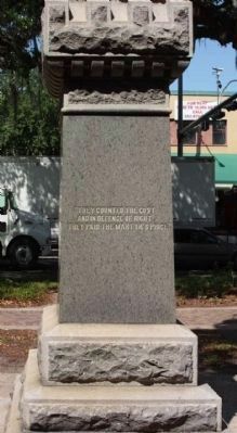 Confederate Soldier Marker, West face. Click for full size. Confederate Soldier Marker, West face image. Click for full size.