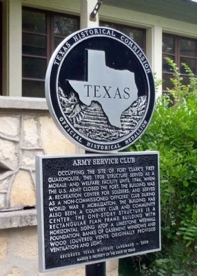 Army Service Club Marker image. Click for full size.