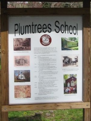 Plumtrees School Marker image. Click for full size.