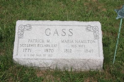 Patrick Gass Gravestone. Click for full size. Patrick Gass Gravestone image. Click for full size.