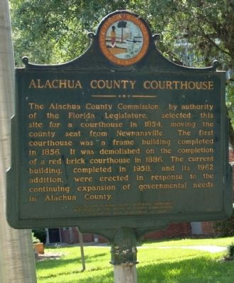 Alachua County Courthouse Marker image. Click for full size.