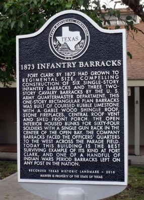 1873 Infantry Barracks Marker. Click for full size. 1873 Infantry Barracks Marker image. Click for full size.