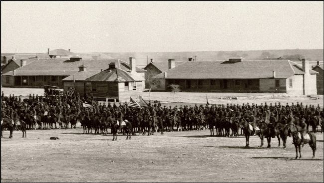 13th Cavalry parade in front of 1873 Infantry Barracks. Click for full size. 13th Cavalry parade in front of 1873 Infantry Barracks image. Click for full size.