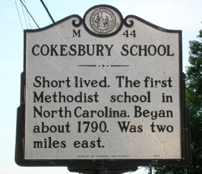 Cokesbury School Marker image. Click for full size.