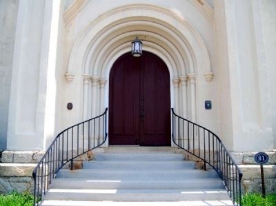 First Presbyterian Church<br>Main Entrance<br>Flanked by Markers image. Click for full size.
