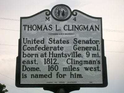 Thomas L. Clingman Marker. Click for full size. Thomas L. Clingman Marker image. Click for full size.