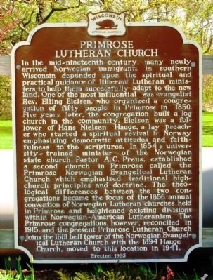 Primrose Lutheran Church Marker image. Click for full size.