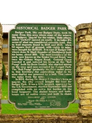Historical Badger Park Marker image. Click for full size.