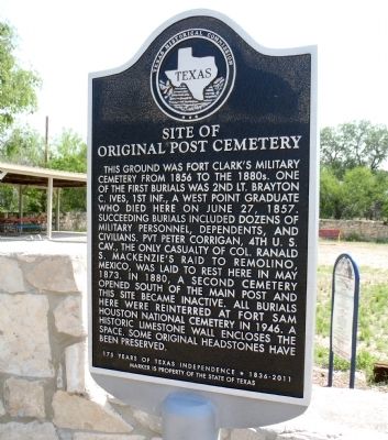 Site of Original Post Cemetery Marker image. Click for full size.