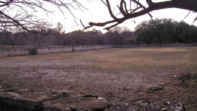 Walled enclosure of Fort Clark's original post cemetery image. Click for full size.