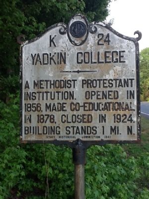 Yadkin College Marker image. Click for full size.