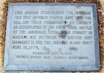 First Naval Battle of the American Revolution Marker image. Click for full size.