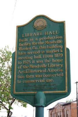 Library Hall Marker. Click for full size. Library Hall Marker image. Click for full size.