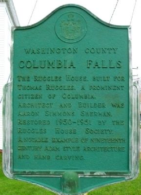 The Ruggles House Marker. Click for full size. The Ruggles House Marker image. Click for full size.