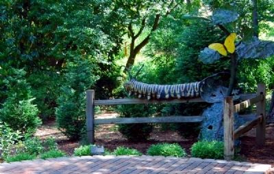Giant Caterpillar Rests on Fence. Click for full size. Giant Caterpillar Rests on Fence image. Click for full size.
