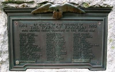 World War Memorial Marker. Click for full size. World War Memorial Marker image. Click for full size.