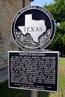 Partrick Building Marker. Click for full size. Partrick Building Marker image. Click for full size.
