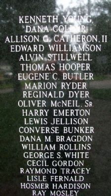 Franklin Veterans Memorial WWI Honor Roll image. Click for full size.