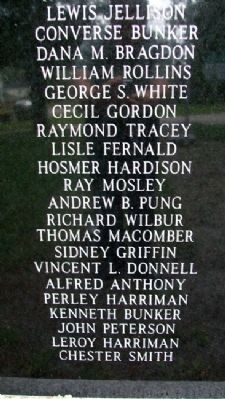 Franklin Veterans Memorial WWII Honor Roll image. Click for full size.