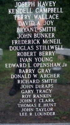 Franklin Veterans Memorial Vietnam Era Honor Roll image. Click for full size.