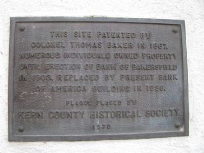 Bank of Bakersfield Marker image. Click for full size.