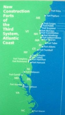 East Coast Forts on Grand Plan Marker. Click for full size. East Coast Forts on Grand Plan Marker image. Click for full size.