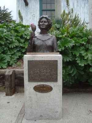 Bust of Kalisa Moore, Queen of Cannery Row image. Click for full size.