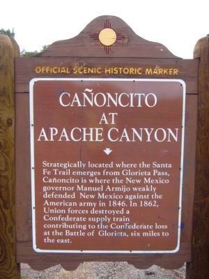 Cañoncito at Apache Canyon Marker image. Click for full size.