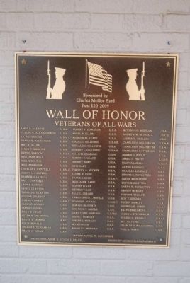 Wall of Honor 2009 Plaque image. Click for full size.