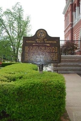 Grave of General Wiley Thompson Marker. Click for full size. Grave of General Wiley Thompson Marker image. Click for full size.