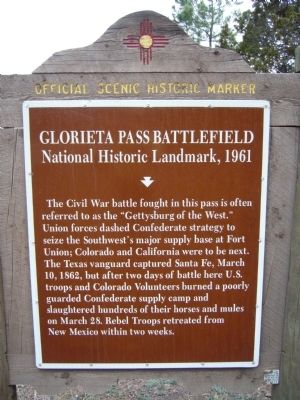 Glorieta Pass Battlefield Marker image. Click for full size.